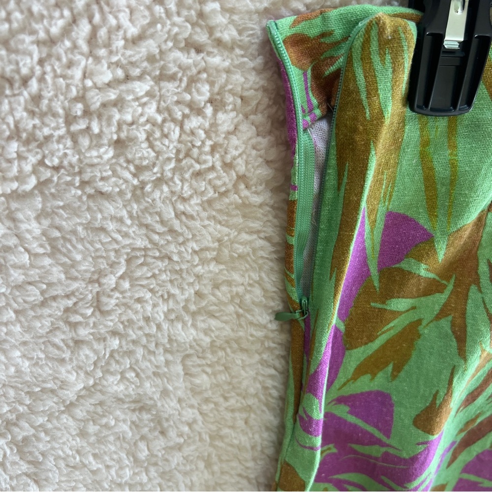 Zara Maxi Skirt Cover Up Tropical Print Linen Blend Womens Size XS NWT - Picture 5 of 11